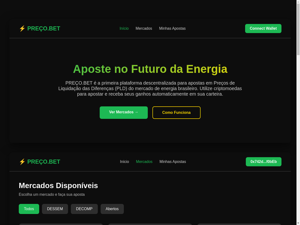 Página Inicial PREÇO.BET