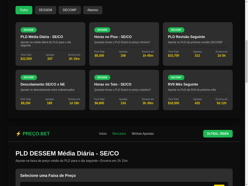 Mercados Disponíveis